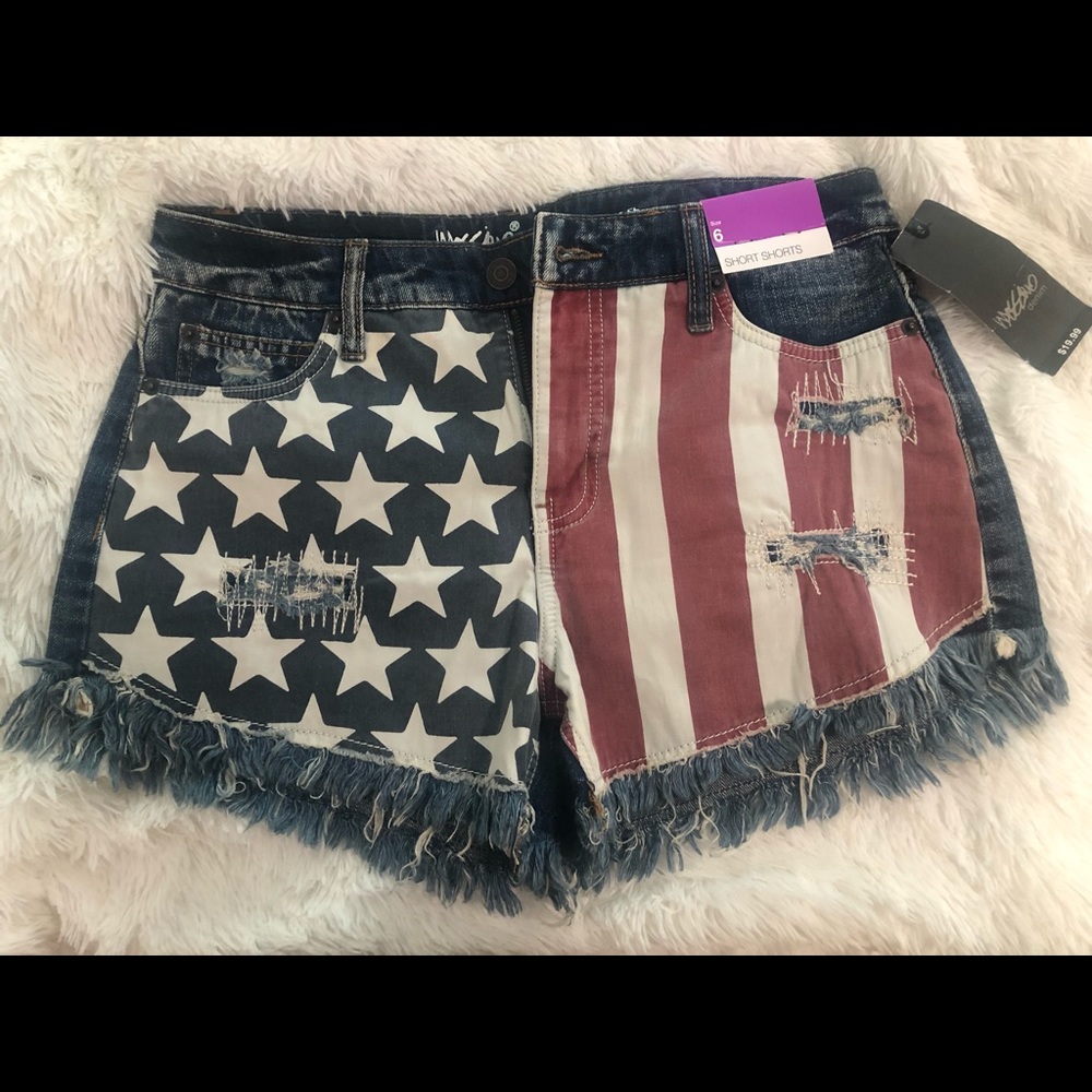 American flag Jean shorts
